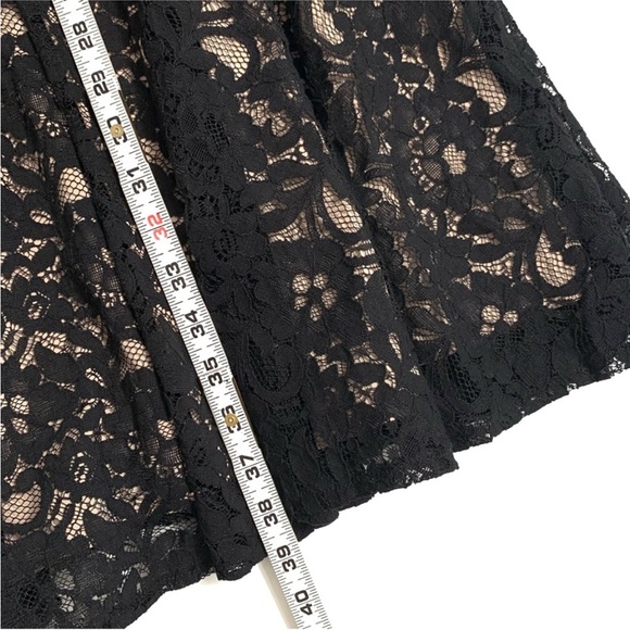 Black Lace Fit and Flare Modest Party Cocktail Dress FOCUS by SHANI Size 6 NWT - Picture 11 of 15